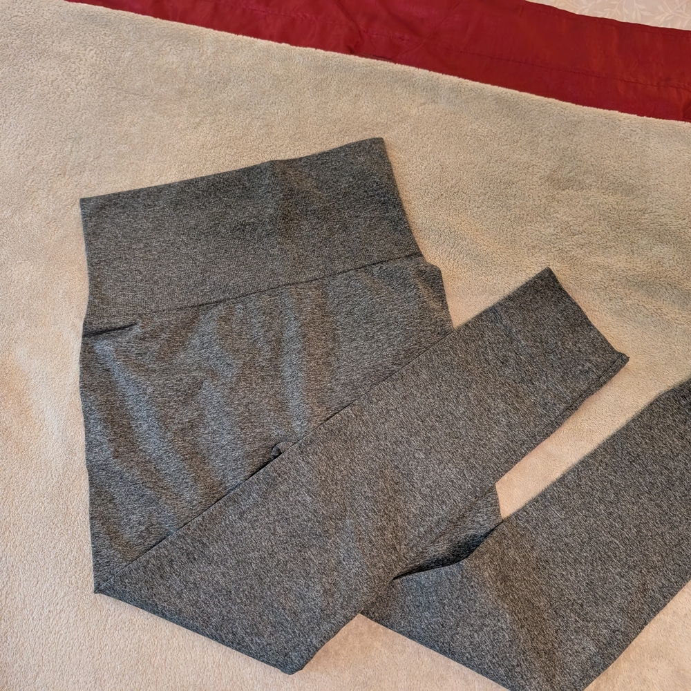 Rue21 High Waist Heather Gray Leggings S/M Yoga Pants Stretch Poly Spandex